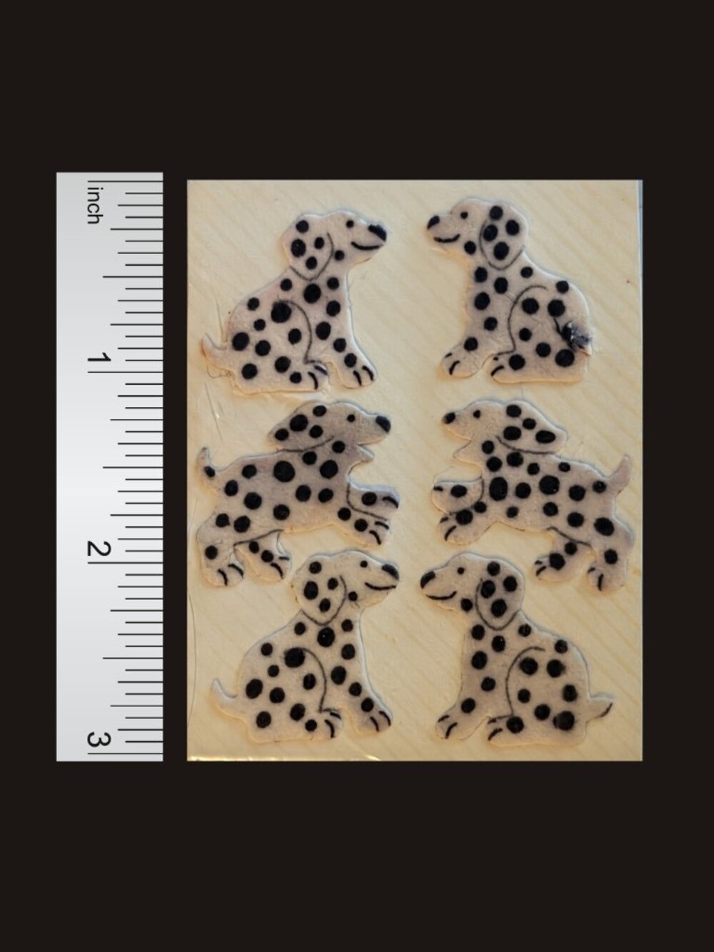 Vintage 80s Used Sandylion Fuzzy Dalmatian Stickers